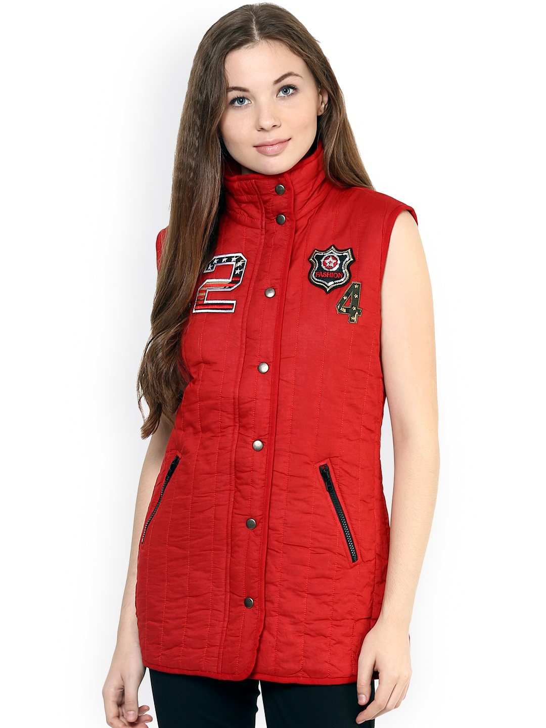 

The Vanca Red Quilted Jacket