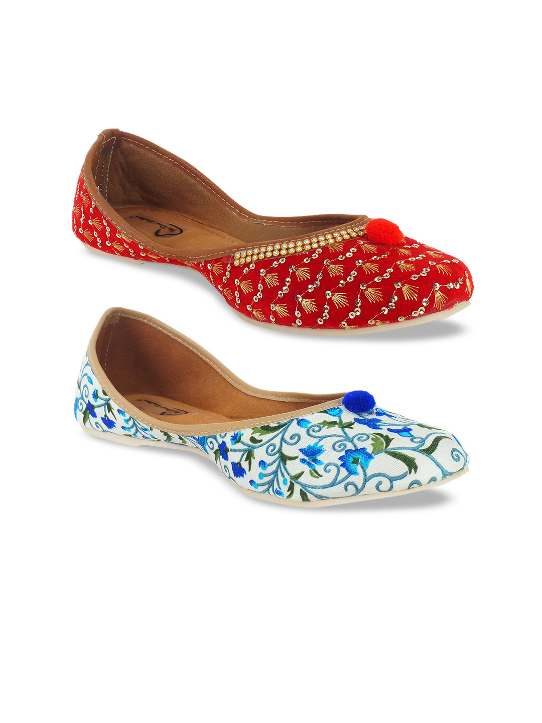 

The Desi Dulhan Women Multicoloured Mojaris Flats, Multi