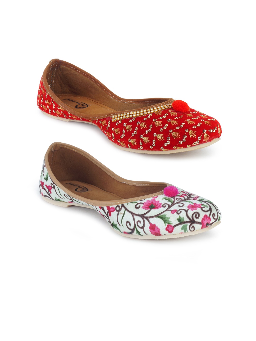 

The Desi Dulhan Women Multicoloured Mojaris Flats, Multi