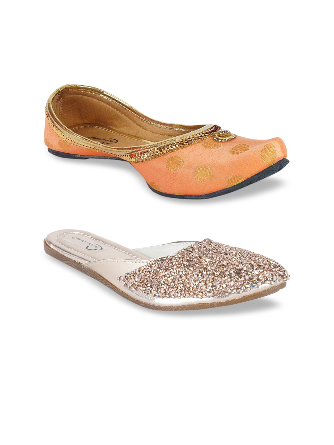 

The Desi Dulhan Women Multicoloured Mojaris Flats, Multi