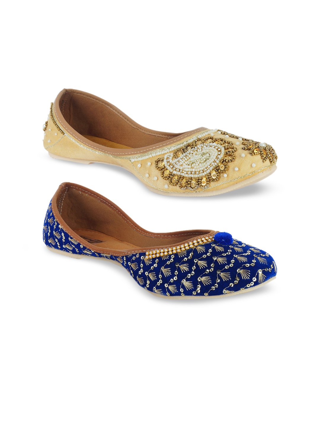 

The Desi Dulhan Women Multicoloured Embellished Ballerinas Flats, Multi