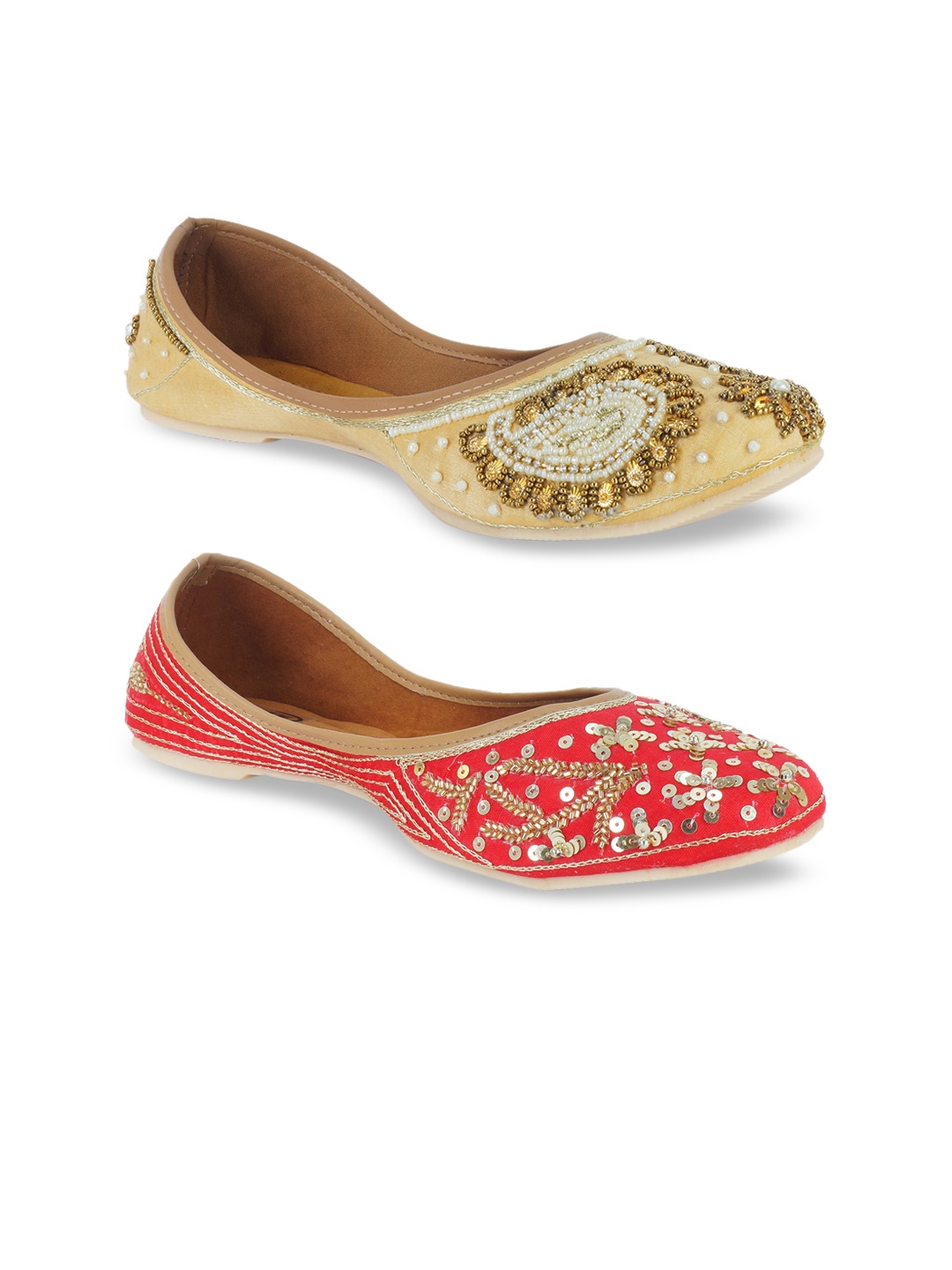 

The Desi Dulhan Women Multicoloured Embellished Ballerinas Flats, Multi