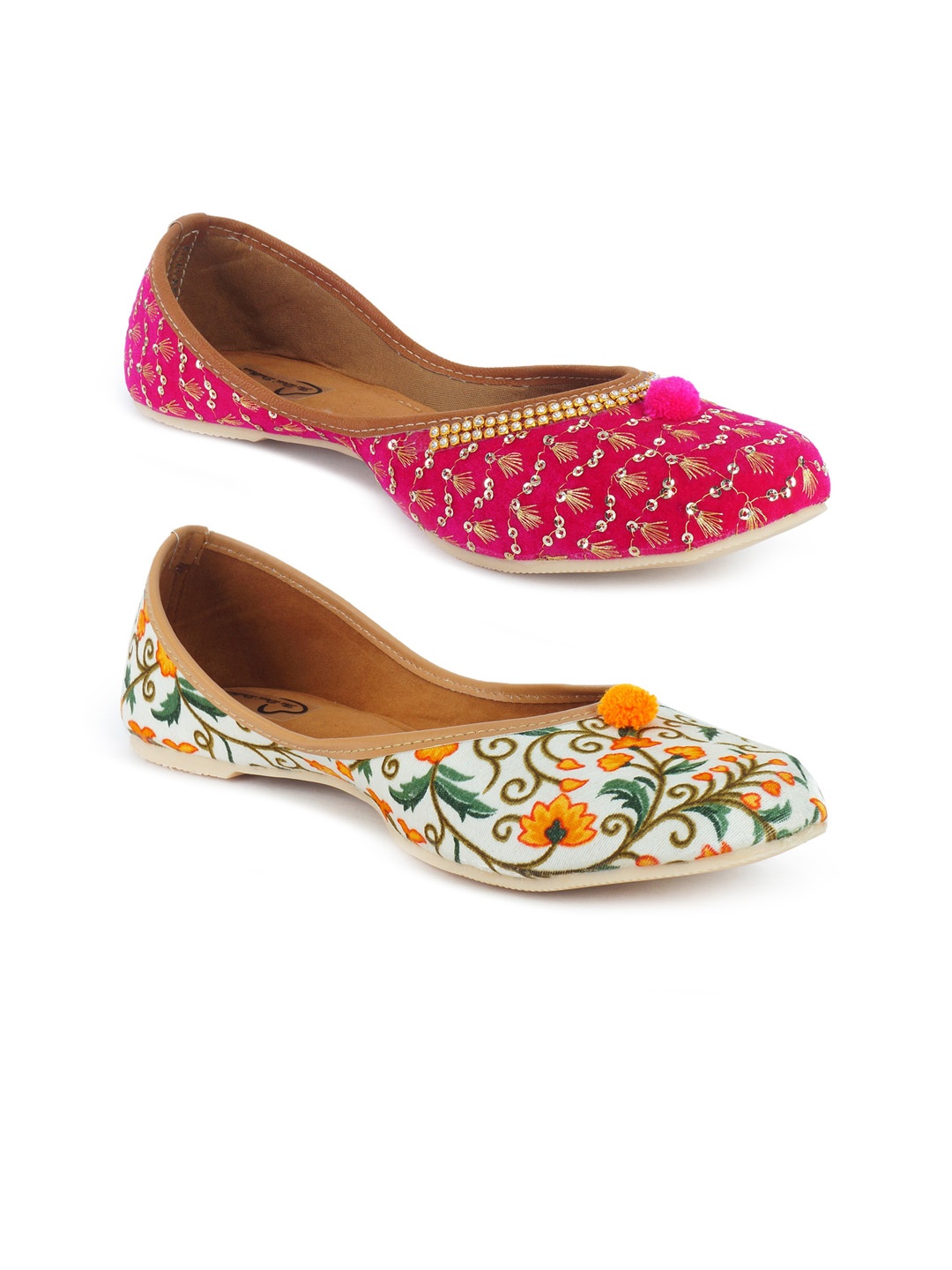 

The Desi Dulhan Women Multicoloured Mojaris Flats, Multi