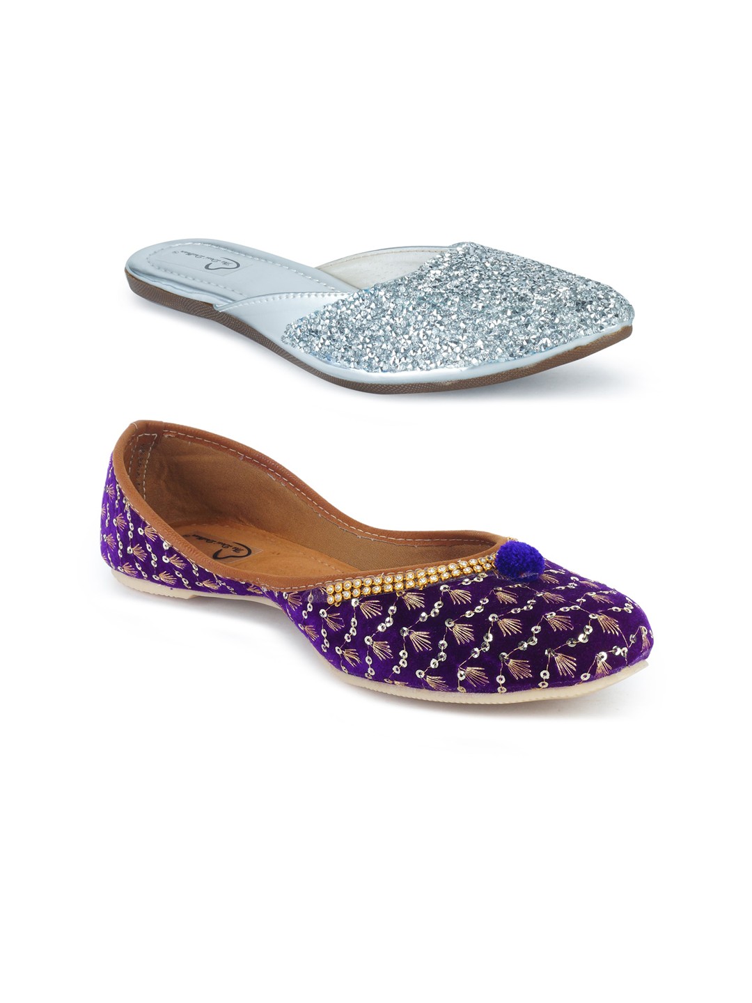 

The Desi Dulhan Women Multicoloured Mojaris Flats, Multi