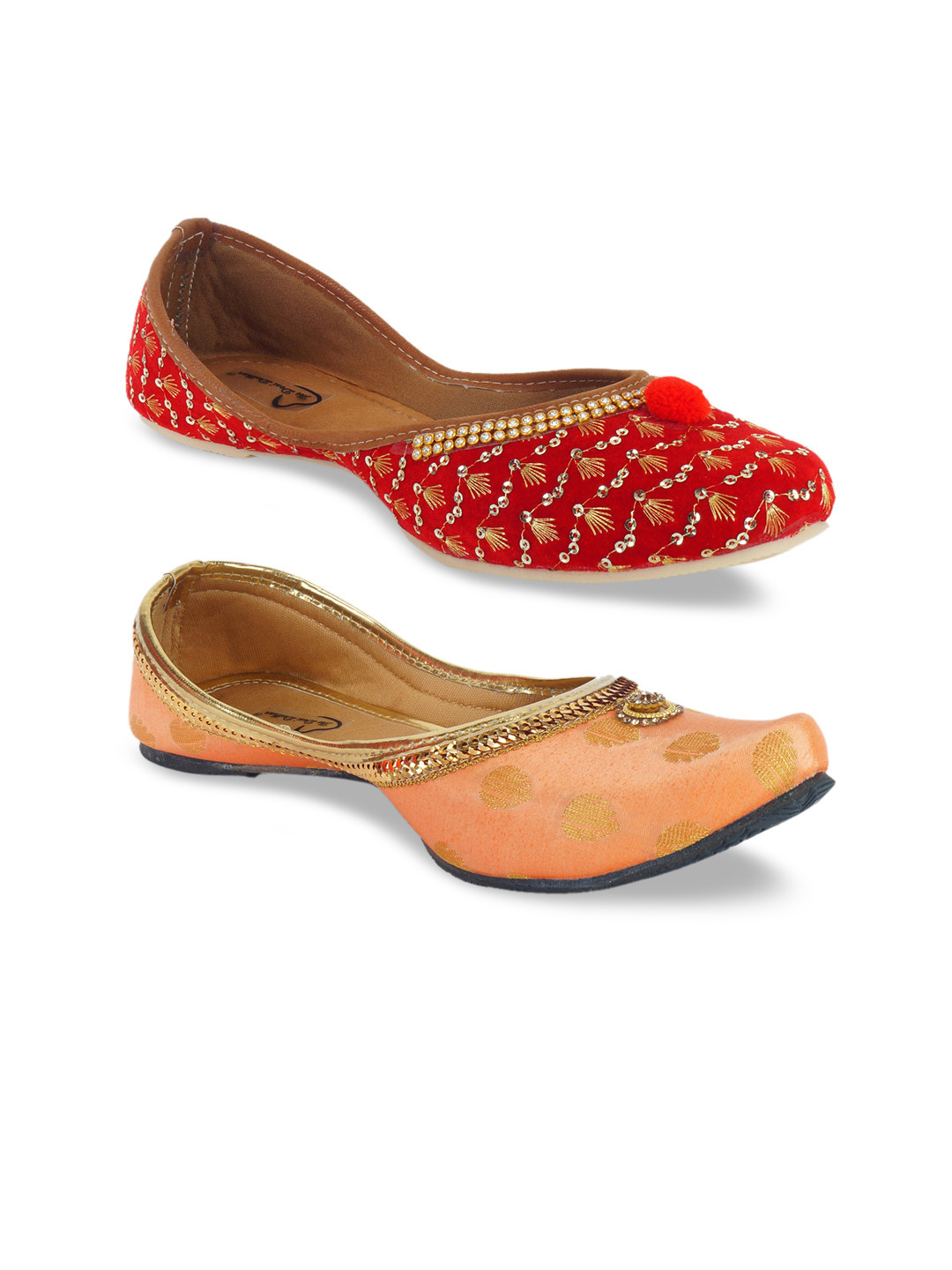 

The Desi Dulhan Women Multicoloured Mojaris Flats, Multi