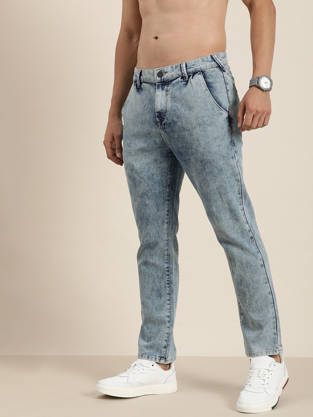 

Moda Rapido Men Blue Carpenter Fit Heavy Fade Stretchable Jeans