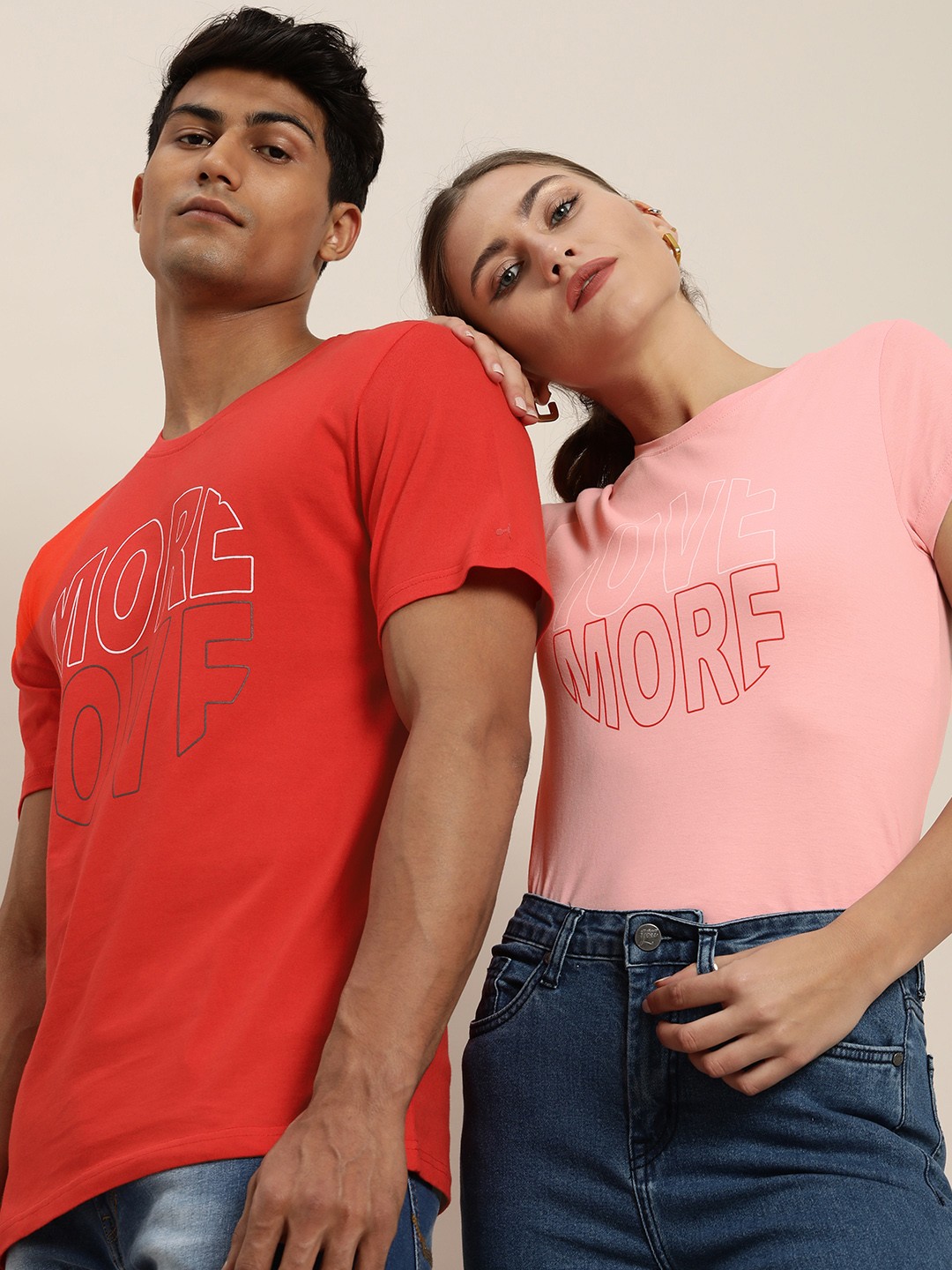 

ether Men Red Typography Printed T-shirt