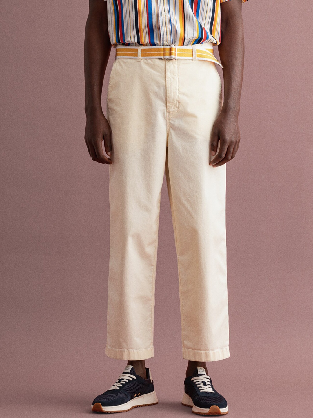 

GANT Men Cream-Coloured Cotton Chinos