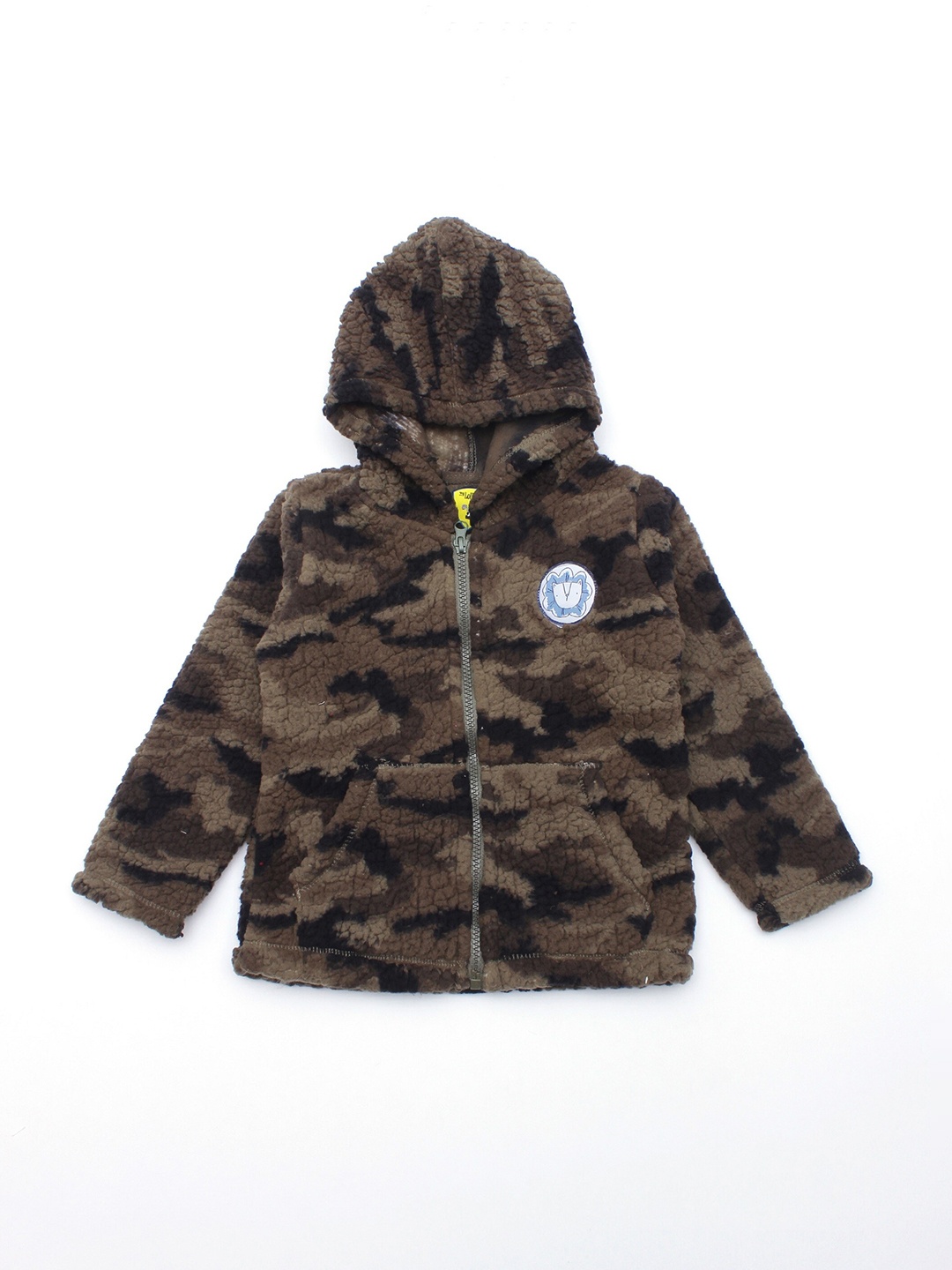 

Lil Lollipop Kids Olive Green Camouflage Print Fleece Winter Sweatshirt