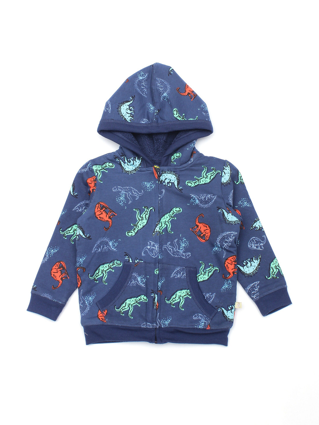 

Lil Lollipop Unisex Kids Blue Printed Hooded Sweatshirt