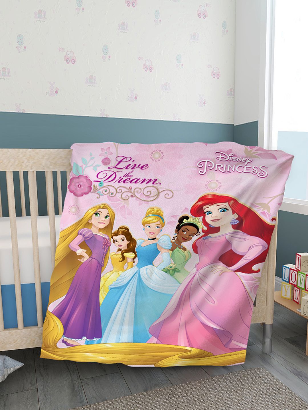 

YK Kids Princess Cartoon Printed Ultra Soft AC 600 GSM Single Bed Blanket, Pink