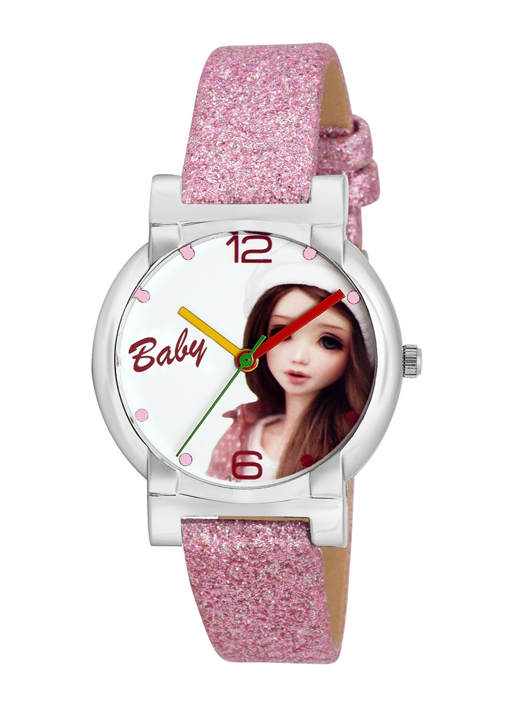 

Kool Kidz Unisex Kids Multicoloured Printed Dial & Pink Leather Straps Analogue Watch KOOL KIDZ KK 106