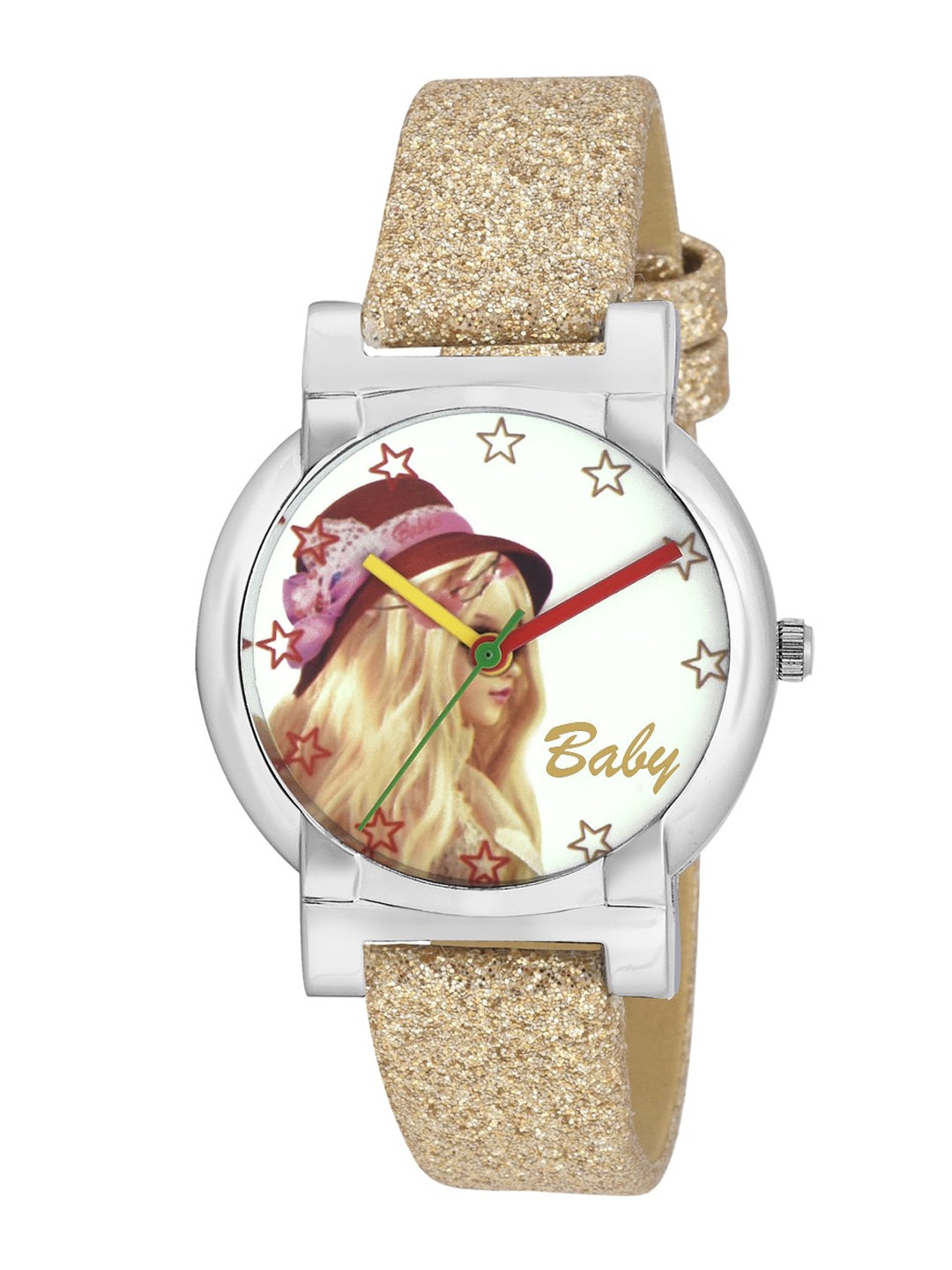 

Kool Kidz Unisex Kids Multicoloured Printed Dial & Gold Toned Leather Straps Analogue Watch KOOL KIDZ KK