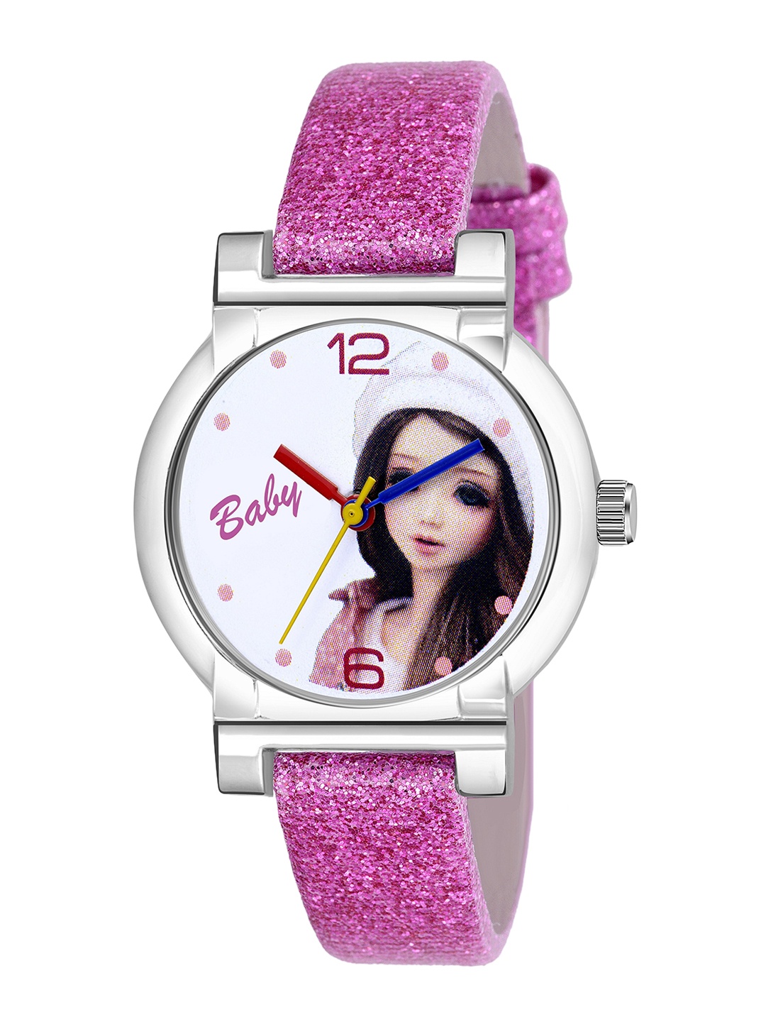 

Kool Kidz Unisex Kids Multicoloured Printed Dial & Pink Leather Straps Analogue Watch KOOL KIDZ KK 106