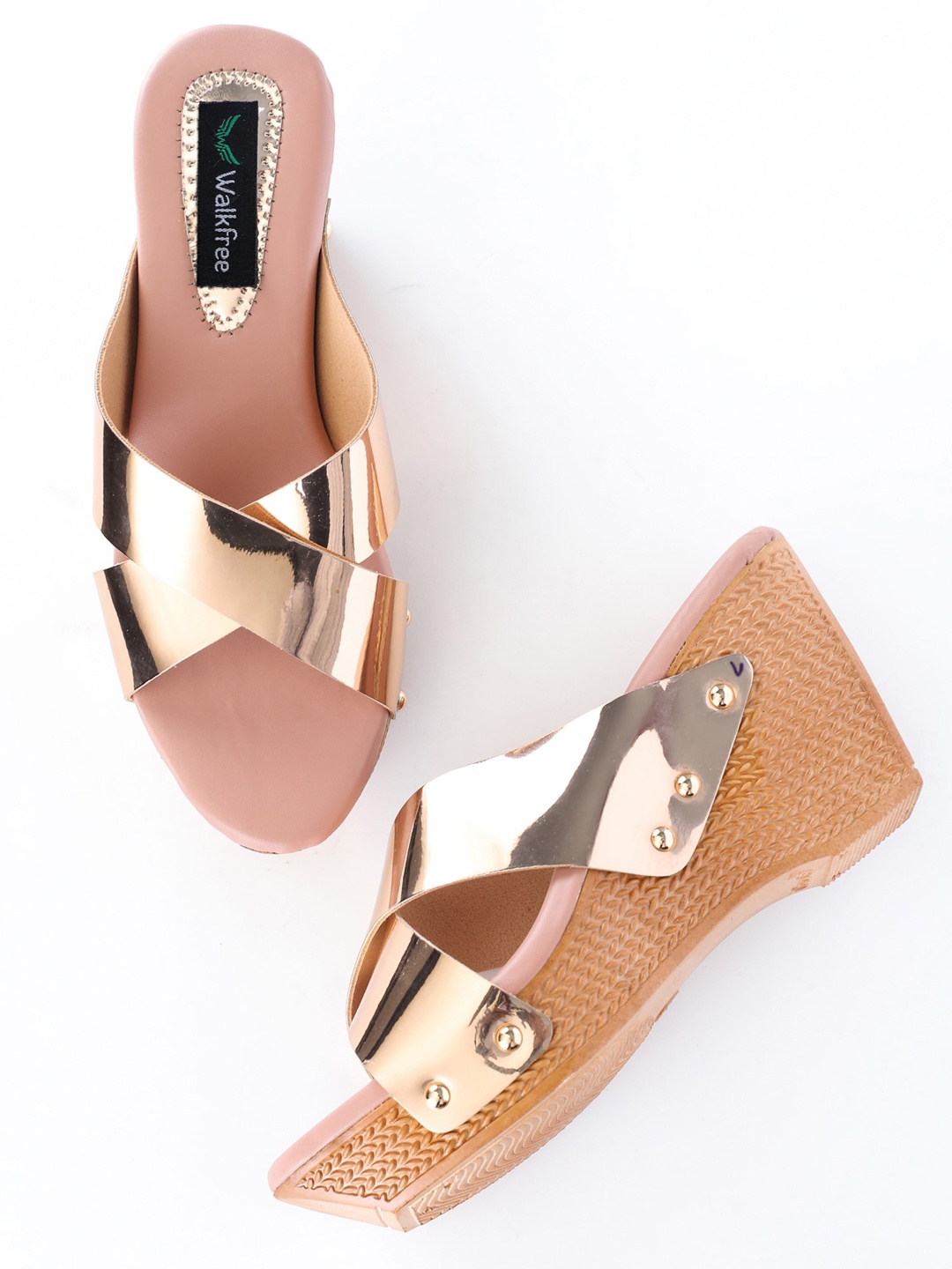 

Walkfree Pink Textured Wedge Pumps