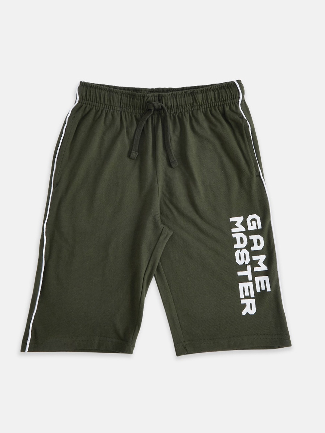 

Pantaloons Junior Boys Olive Green Solid Regular Fit Shorts