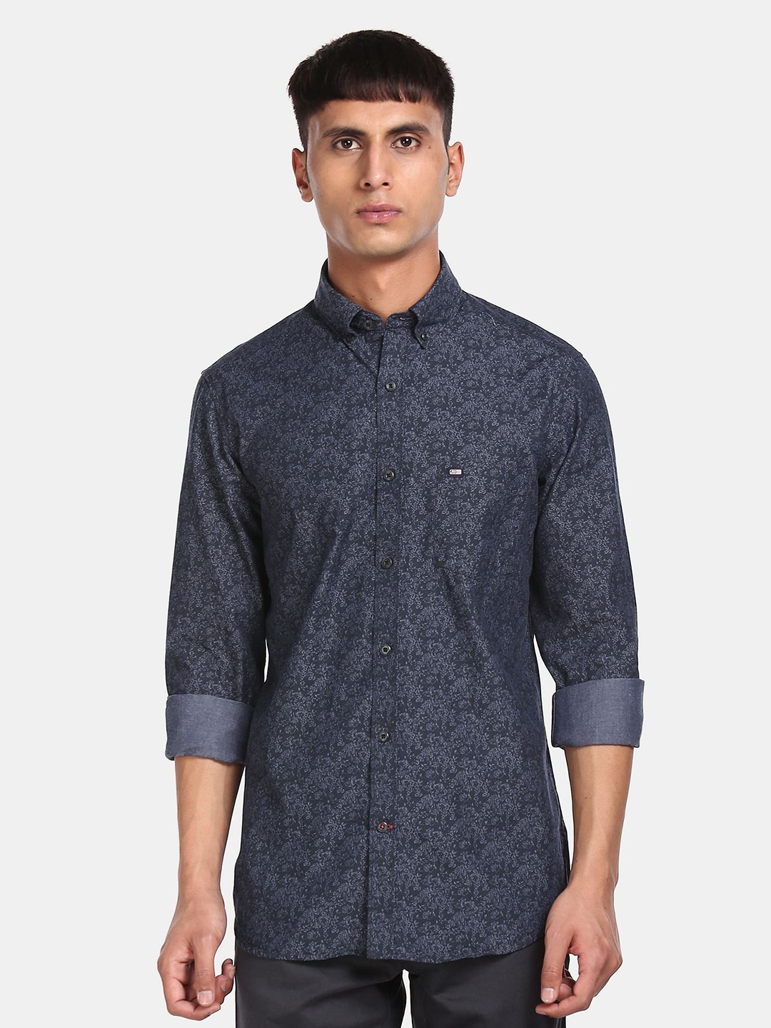 

Arrow Sport Men Charcoal Printed Casual Shirt