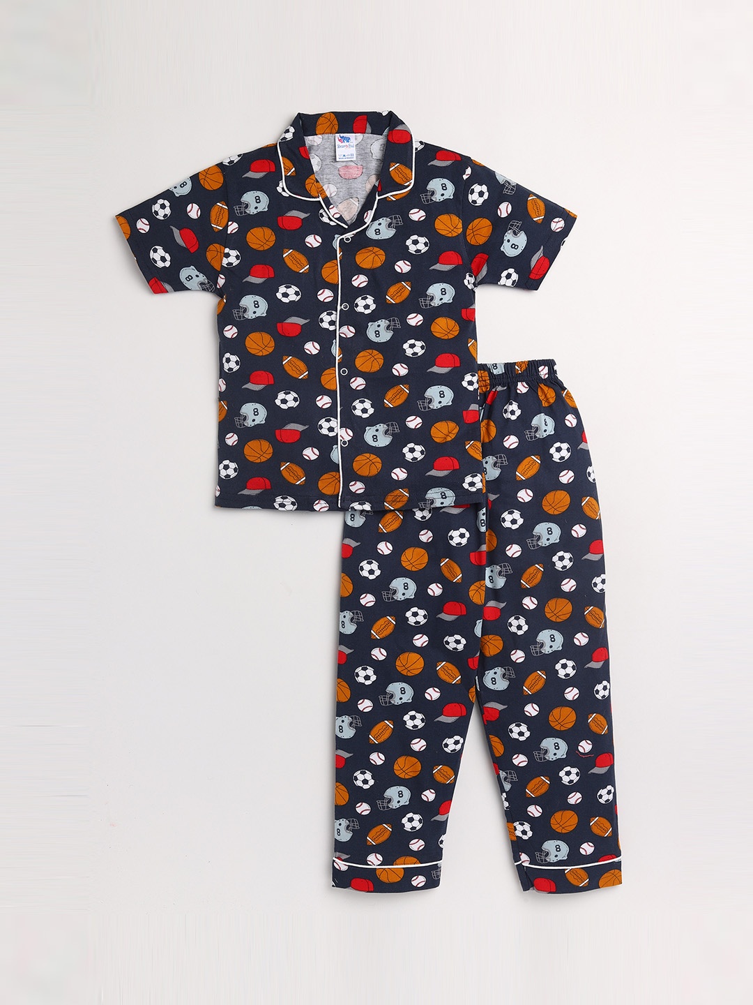

Dear to Dad Boys Black Printed Night Suit