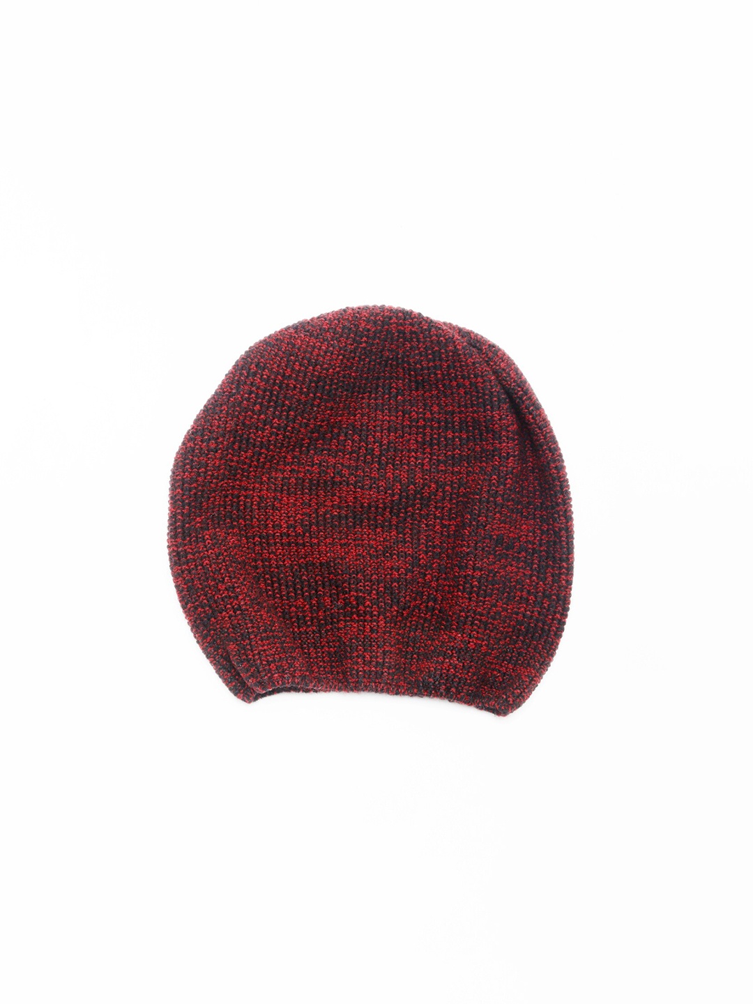 

Bharatasya Men Maroon & Black Heathered Beanie