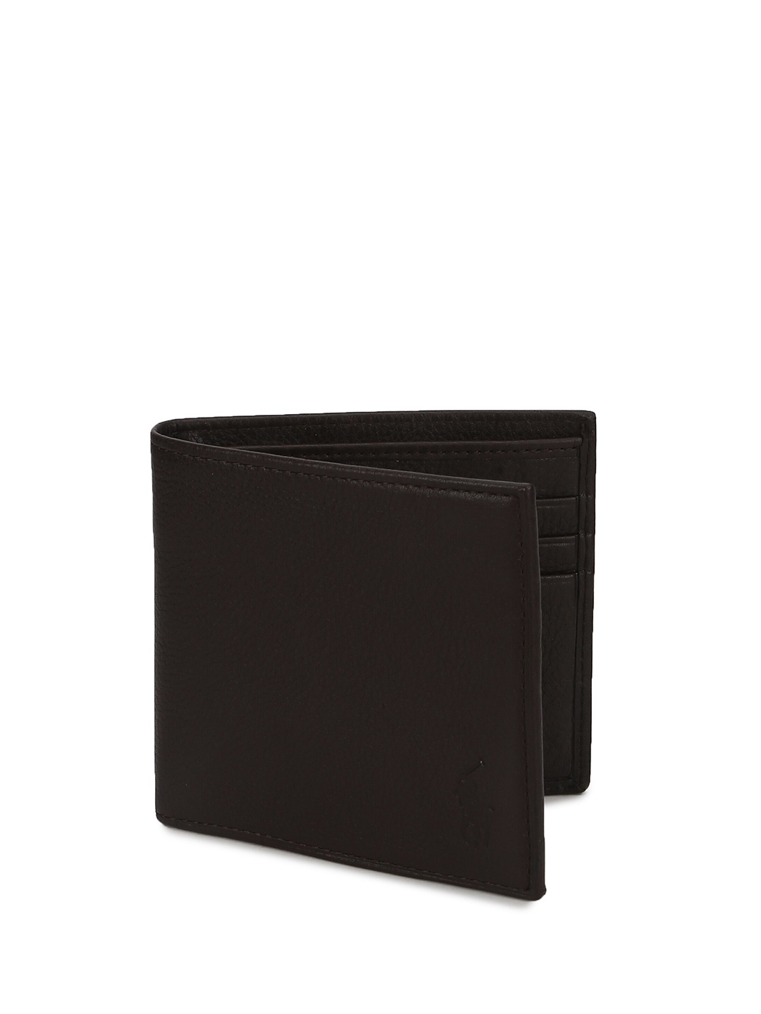 

Polo Ralph Lauren Men Brown Textured Leather Two Fold Wallet