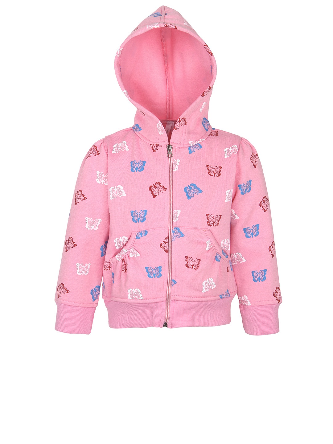 

StyleStone Girls Pink Printed Hooded Jacket