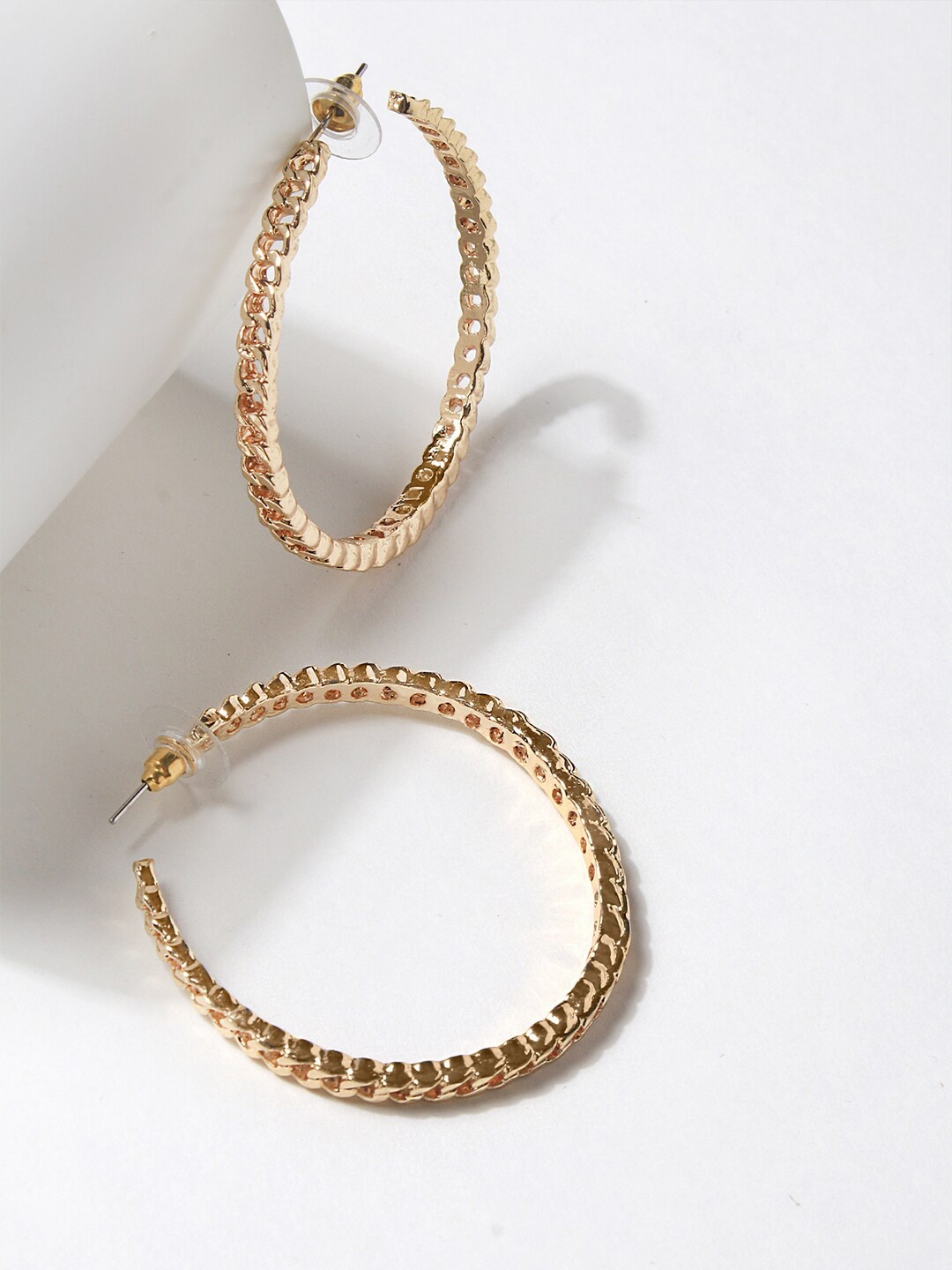 

ToniQ Gold-Toned Circular Hoop Earrings