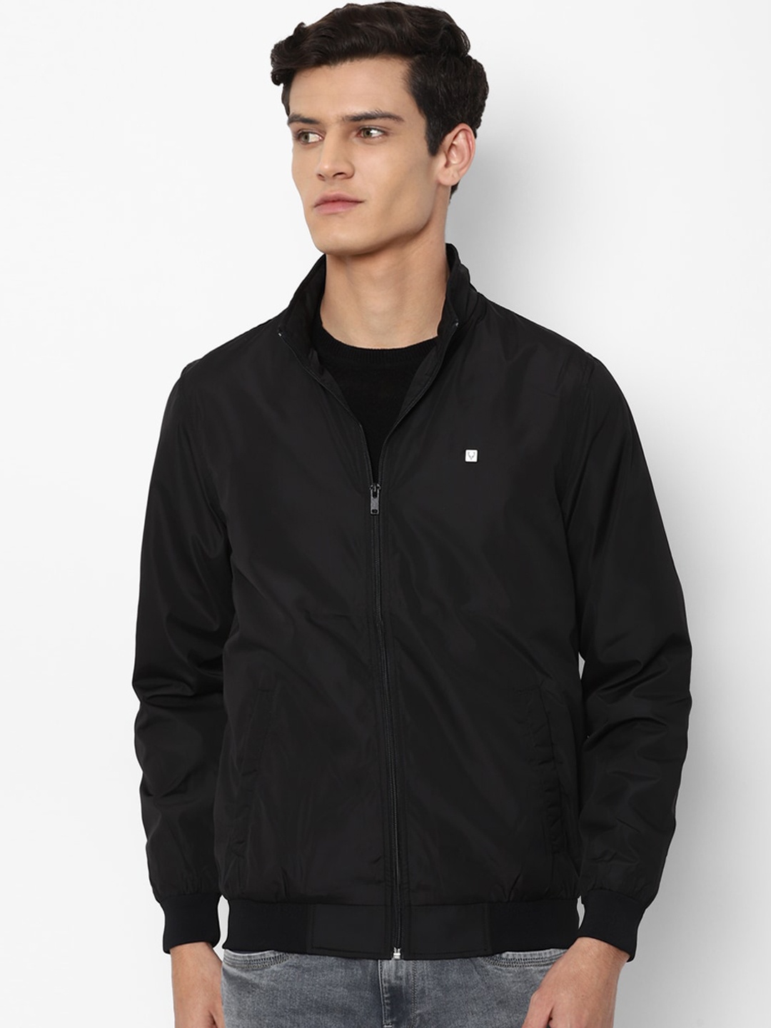 

Allen Solly Men Black Bomber Jacket
