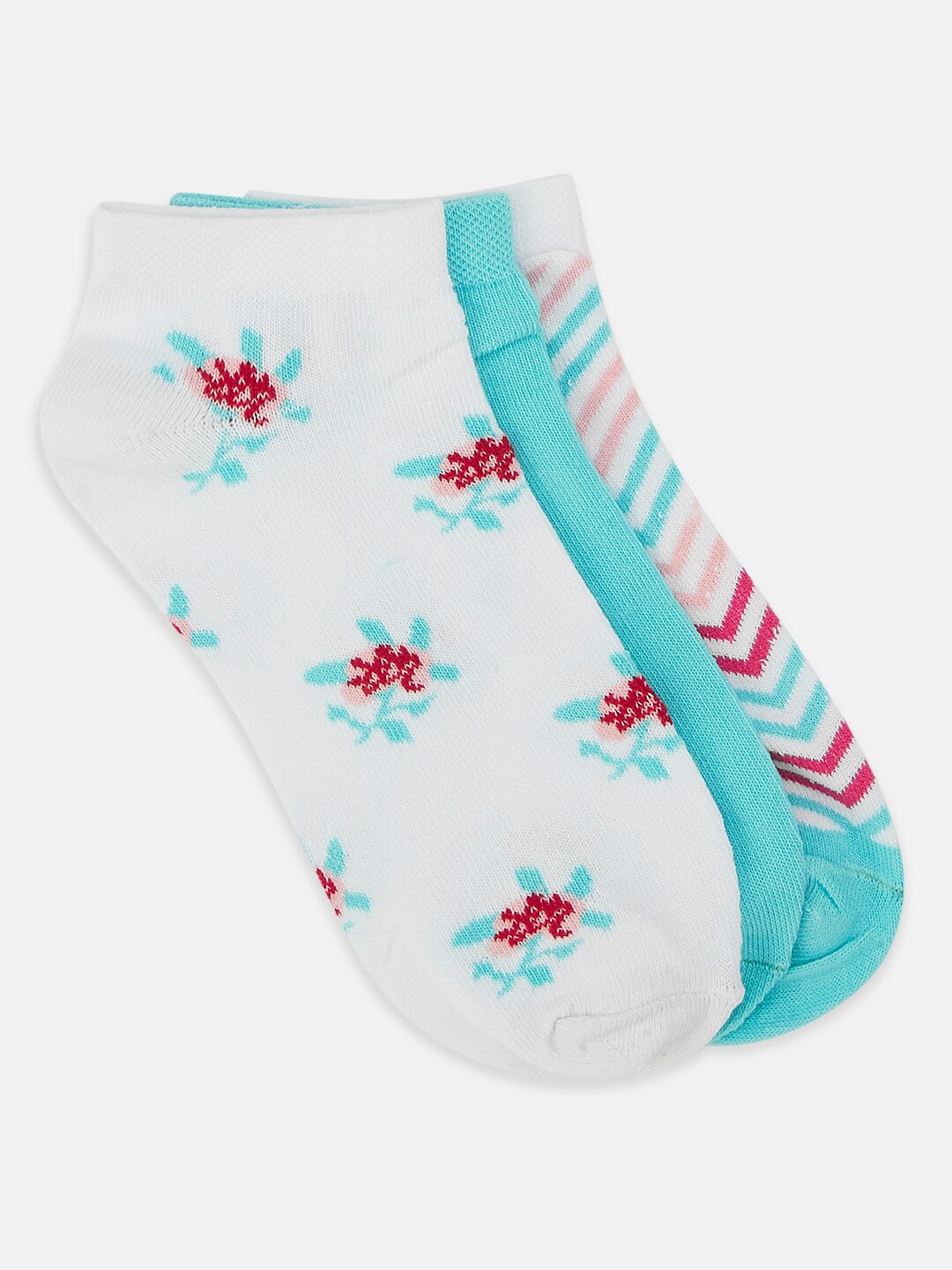 

Honey by Pantaloons Women Pack Of 3 Ankle-Length Socks, Multi