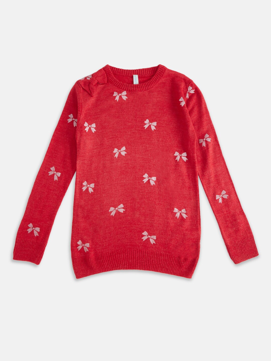 

Pantaloons Junior Girls Red & White Printed Acrylic Pullover