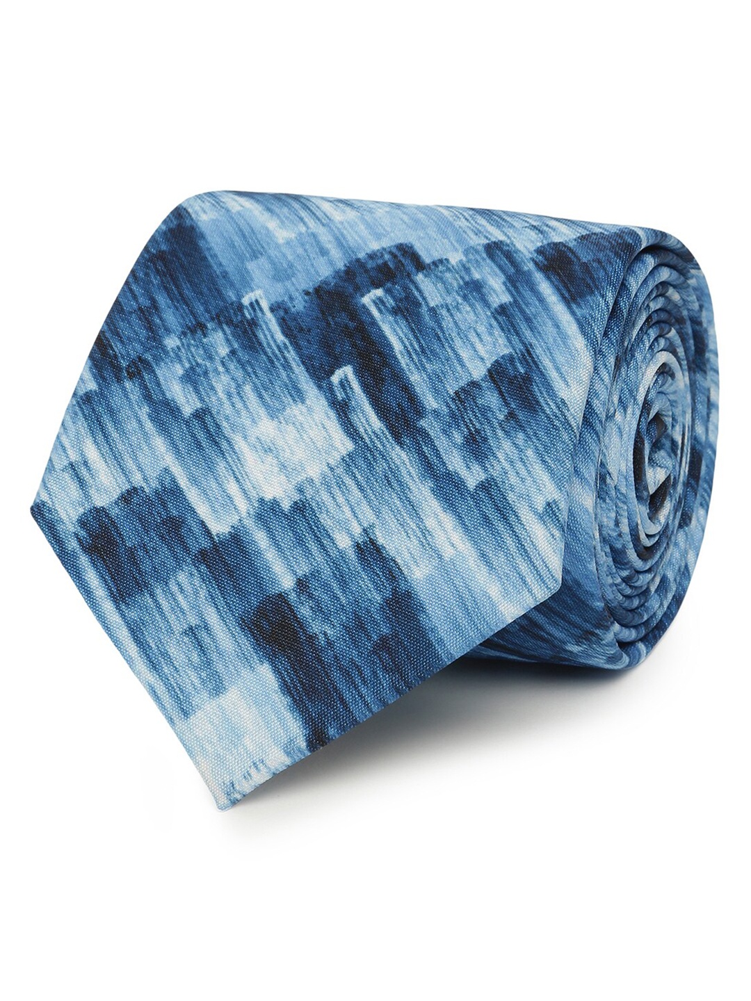 

Tossido Men Blue & Black Printed Broad Tie