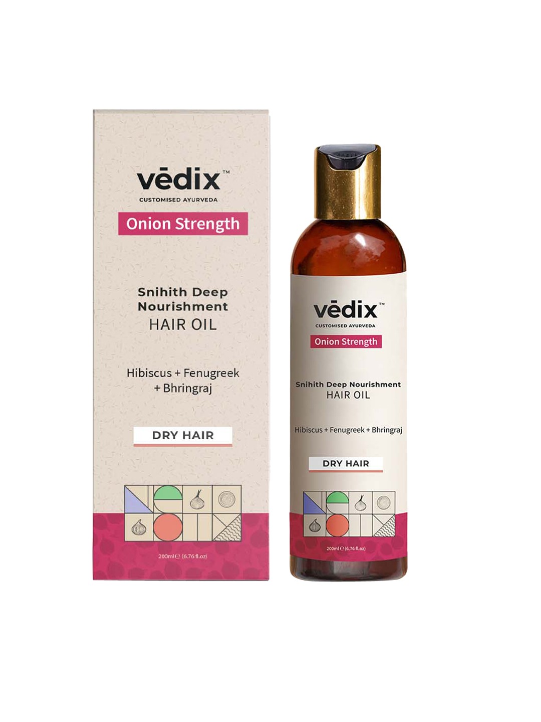 

VEDIX Customized Ayurvedic Snihith Deep Nourishment Onion Hair Oil - 200 ml, Transparent