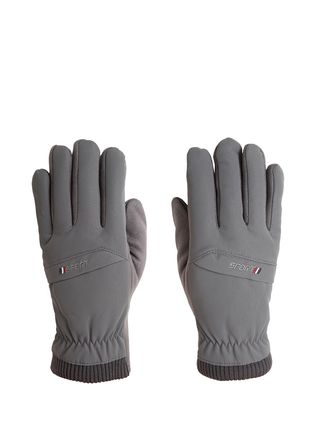 

FabSeasons Unisex Grey Solid Touchscreen Enabled Hand Gloves