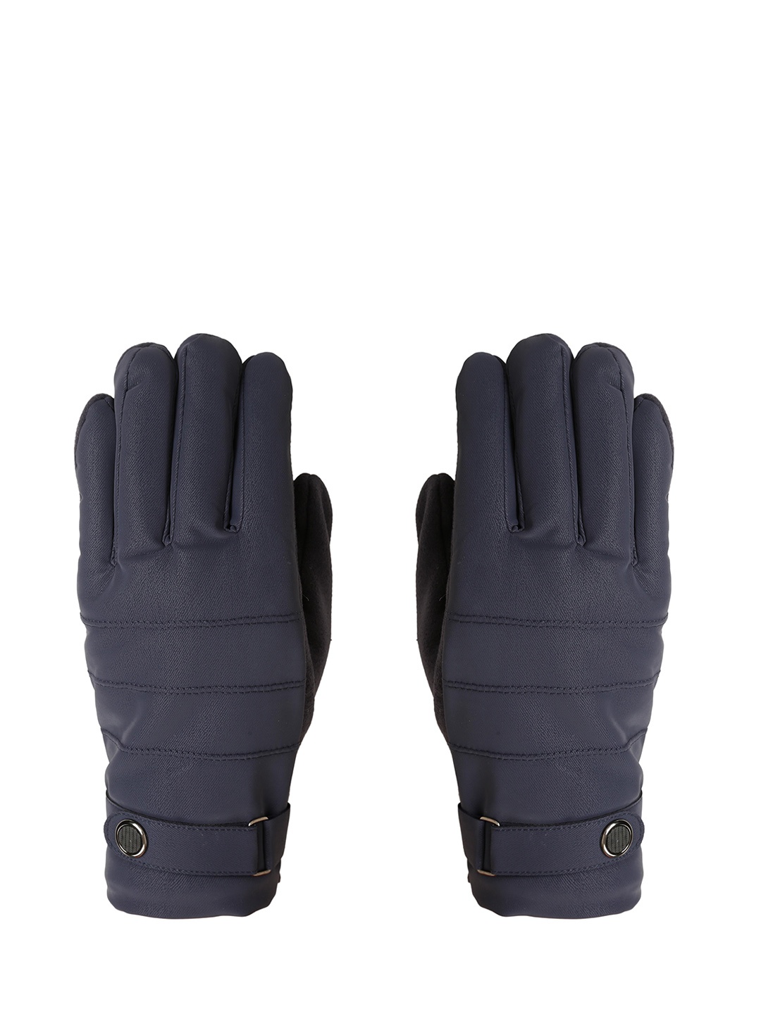 

FabSeasons Unisex Navy Blue Solid Touchscreen Enabled Hand Gloves