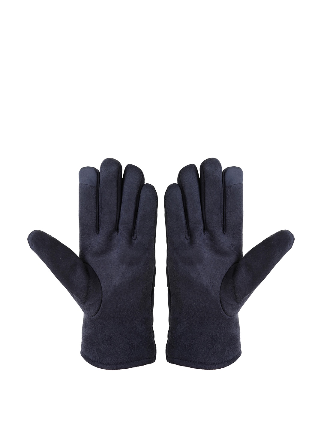 

FabSeasons Unisex Blue Solid Touchscreen Enabled Hand Gloves