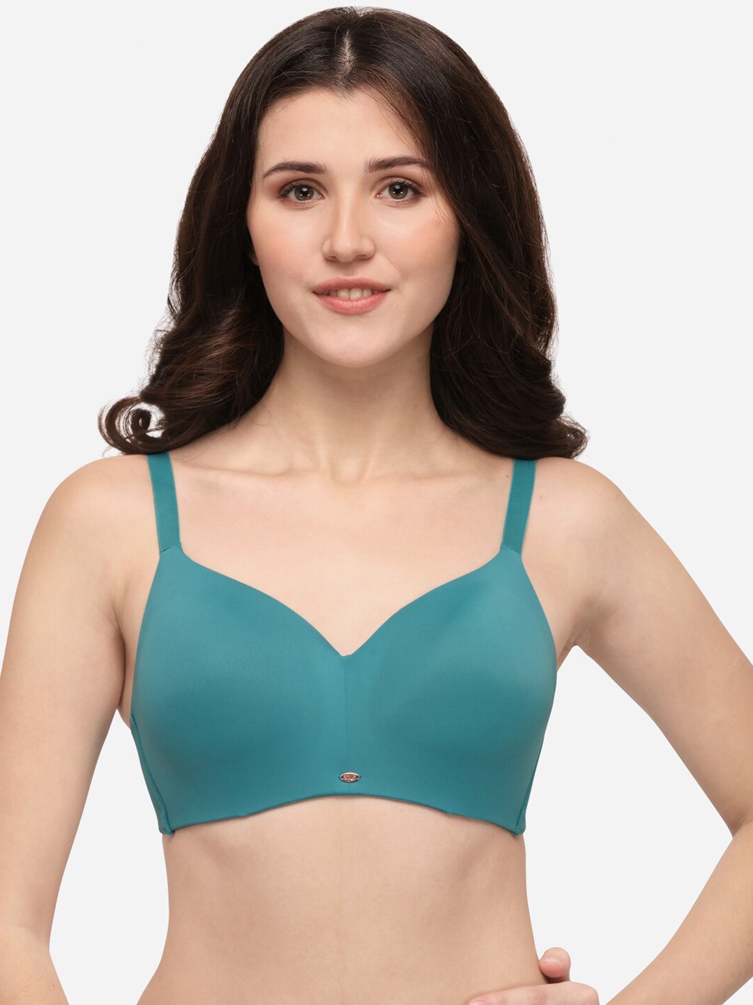 

Soie Full Coverage Padded Non-Wired Ultra Soft Seamless Bra, Teal