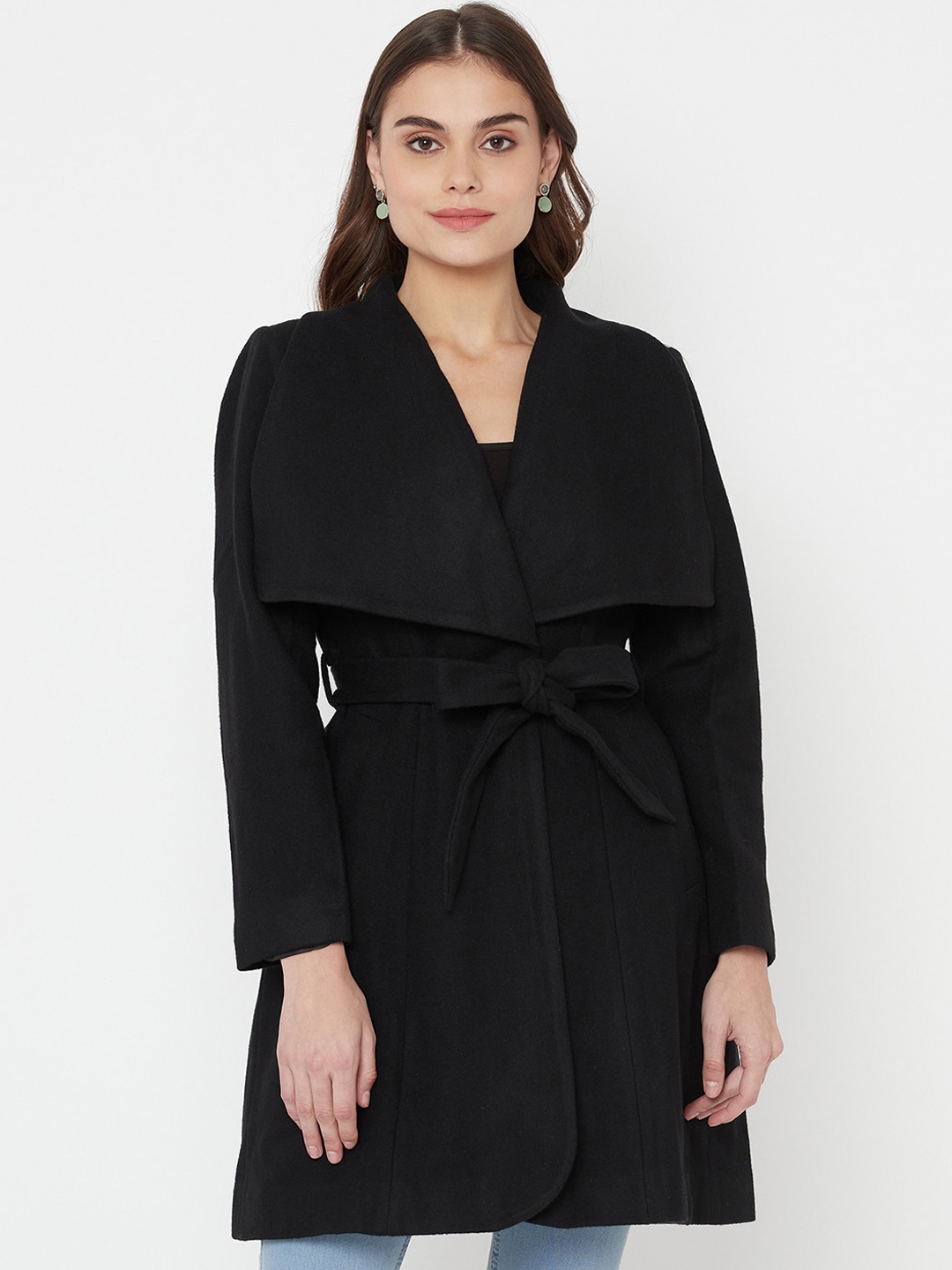 

Owncraft Women Black Solid Over Coat