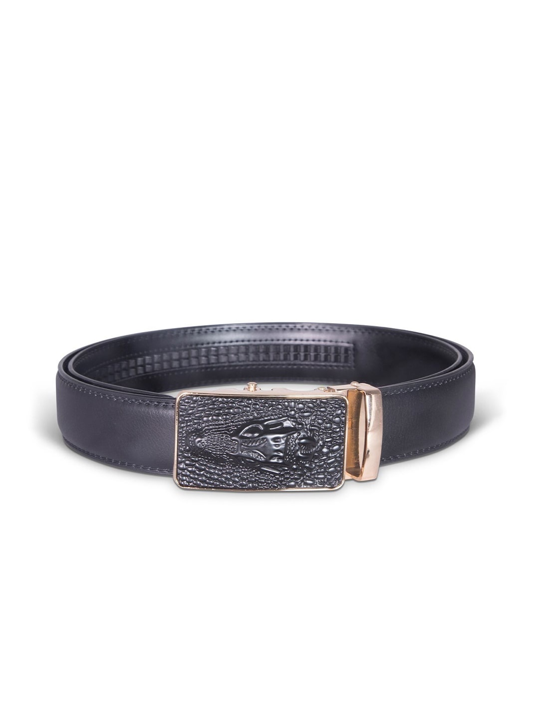 

BANGE Men Black Genuine Leather Belt