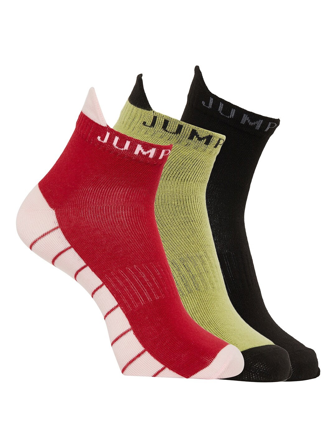 

JUMP USA Men Pack Of 3 Assorted Ankle-Length Socks