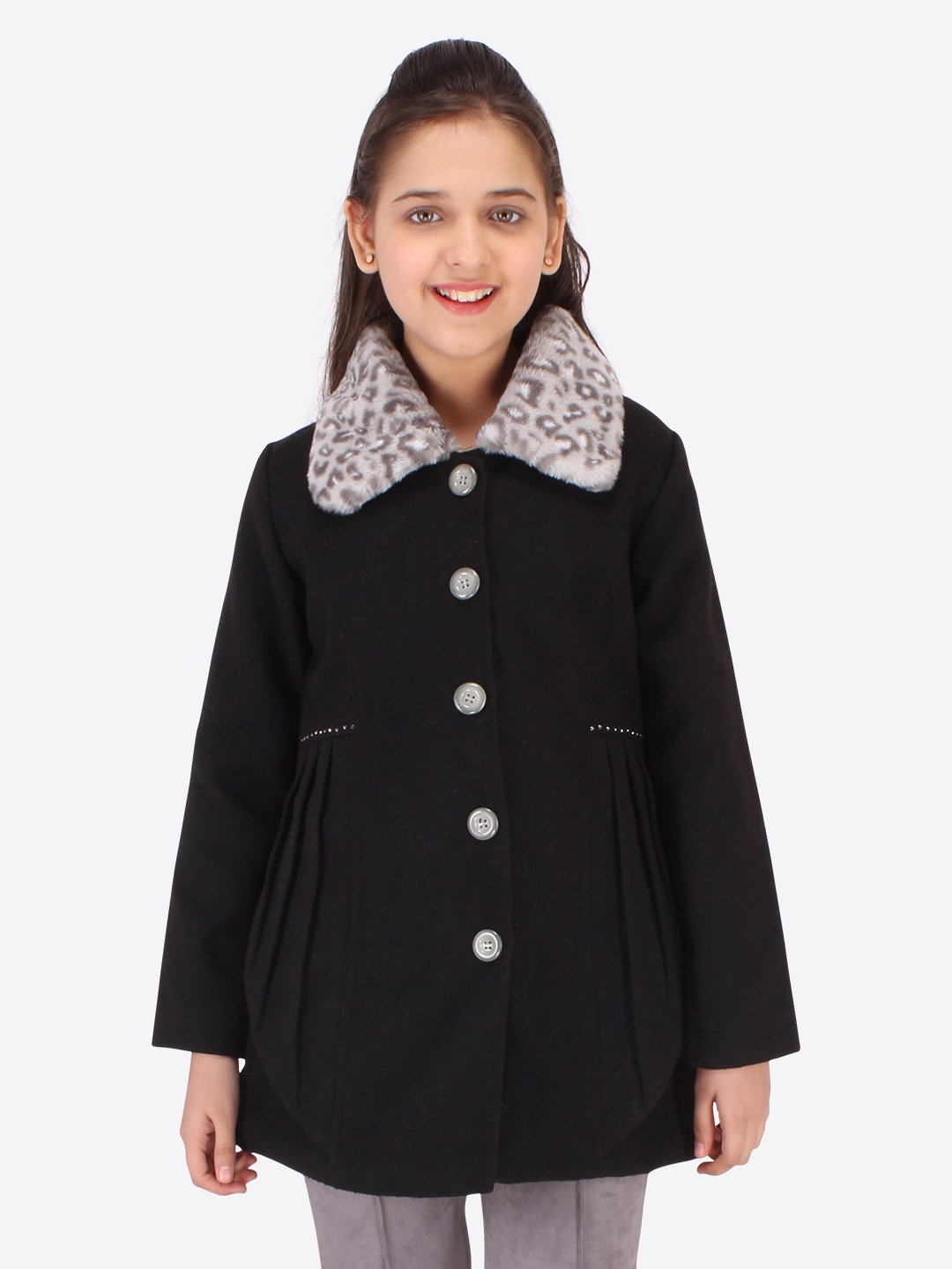 

CUTECUMBER Girls Black Tailored Jacket