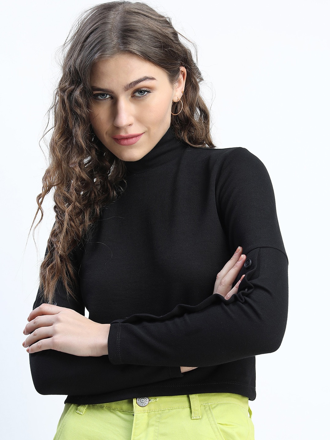 

Tokyo Talkies Black Knitted Top