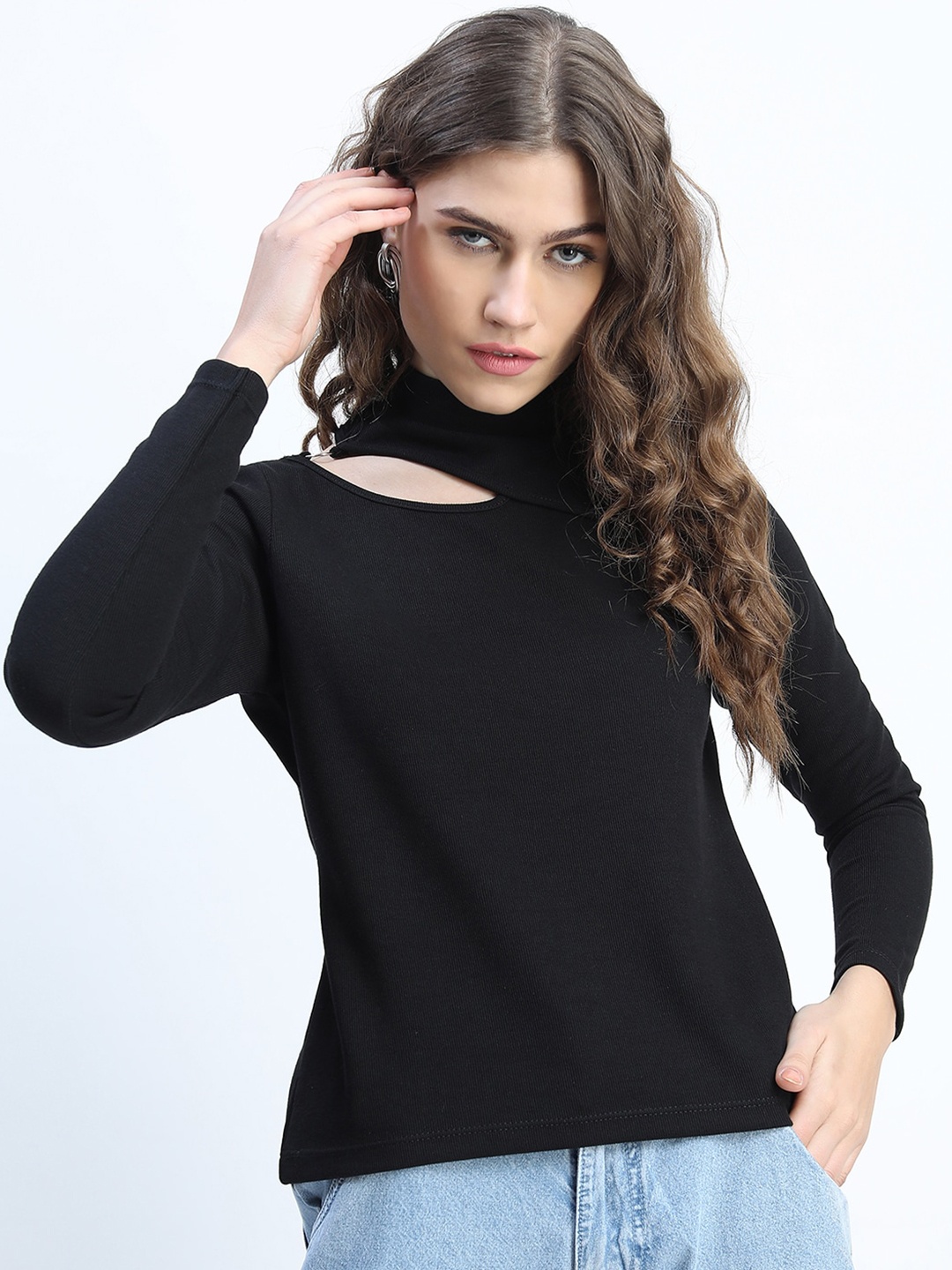 

Tokyo Talkies Black Knitted Top