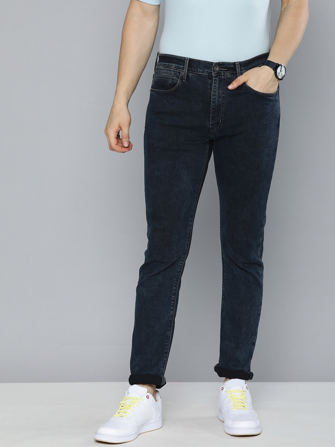 

Levis Men Blue Slim Tapered Fit Stretchable Jeans