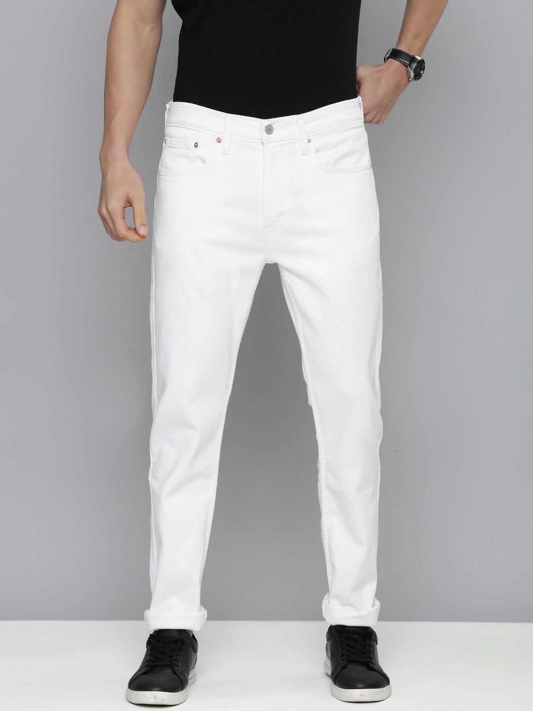 

Levis Men White Slim Fit Stretchable Jeans