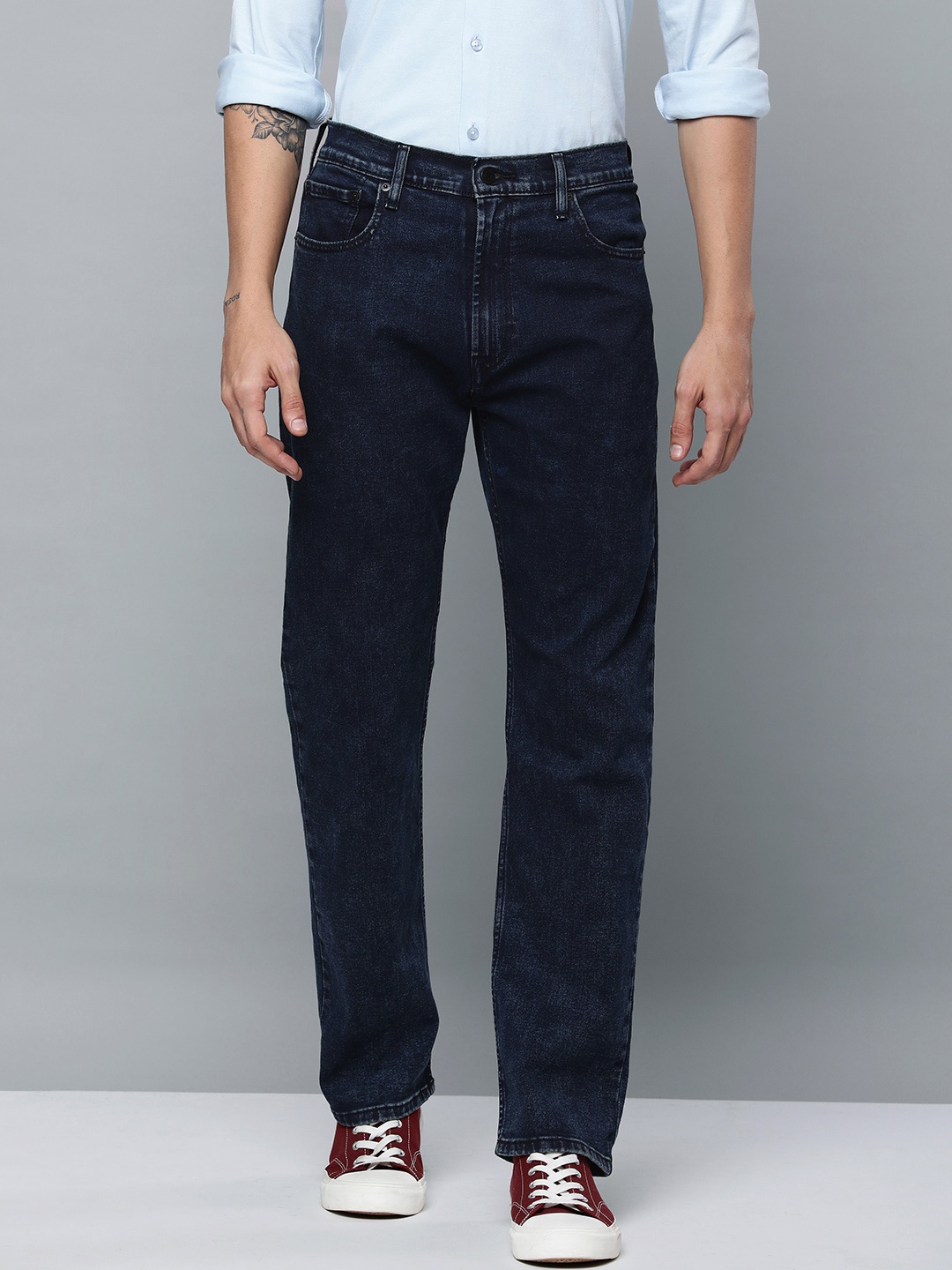 

Levis Men Navy Blue 551Z Straight Fit Mid Rise Stretchable Jeans
