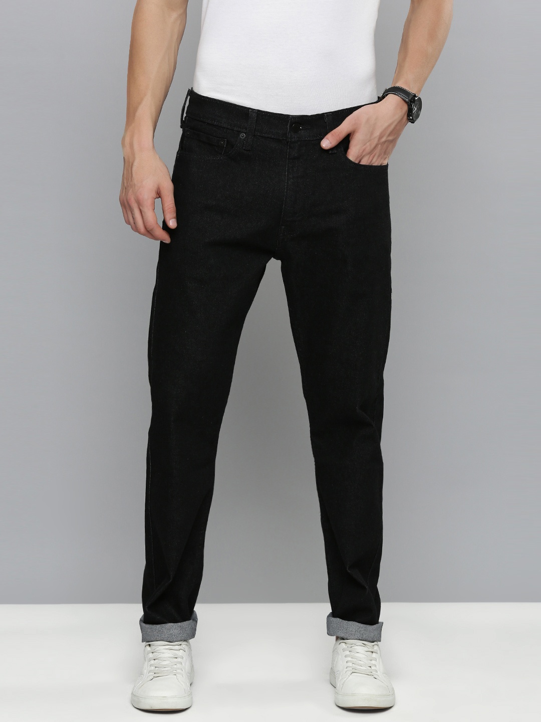 

Levis Men Black Slim Fit Stretchable Jeans