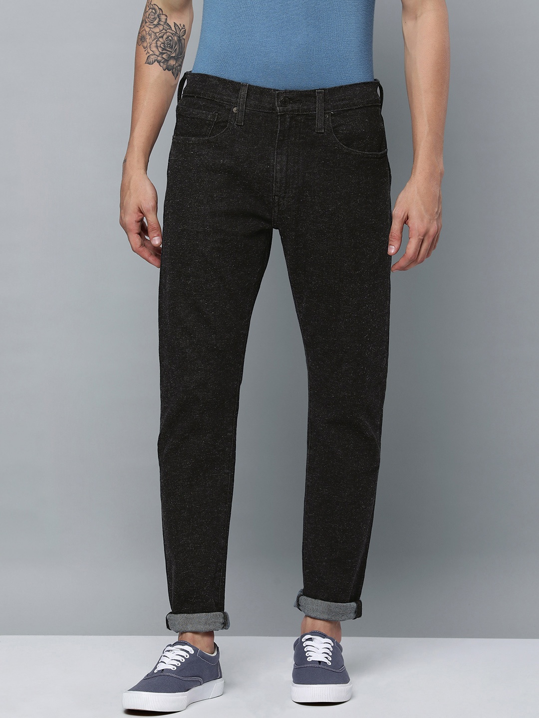 

Levis 512 Men Charcoal Grey Slim Taper Fit Mid-Rise Clean Look Stretchable Jeans