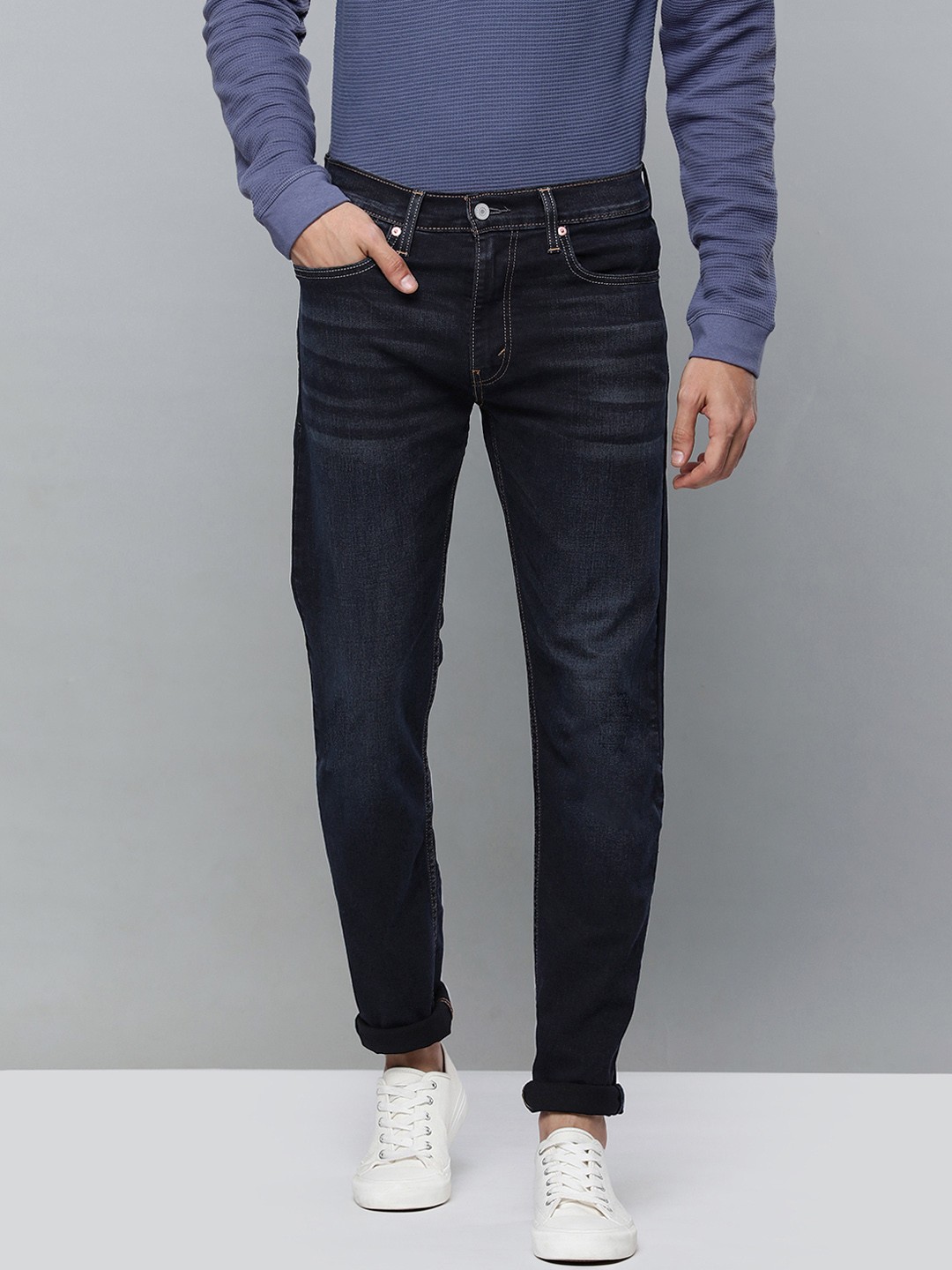 

Levis Men Blue Slim Tapered Fit Light Fade Stretchable Jeans