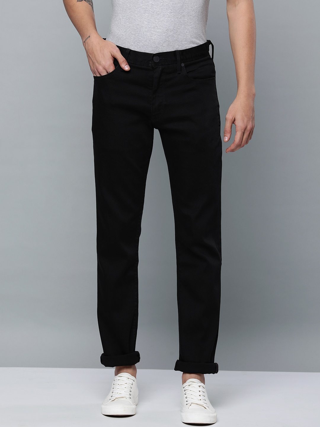 

Levis Men Black Slim Fit Stretchable Jeans