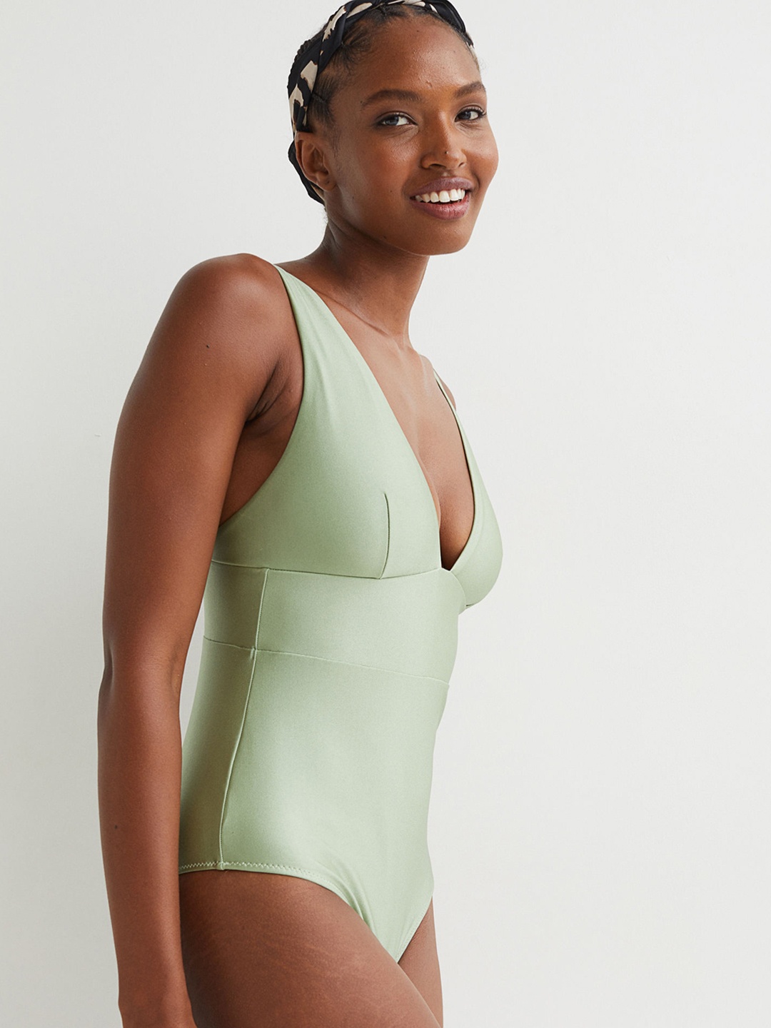 

H&M Women Green Shaping Swimsuit