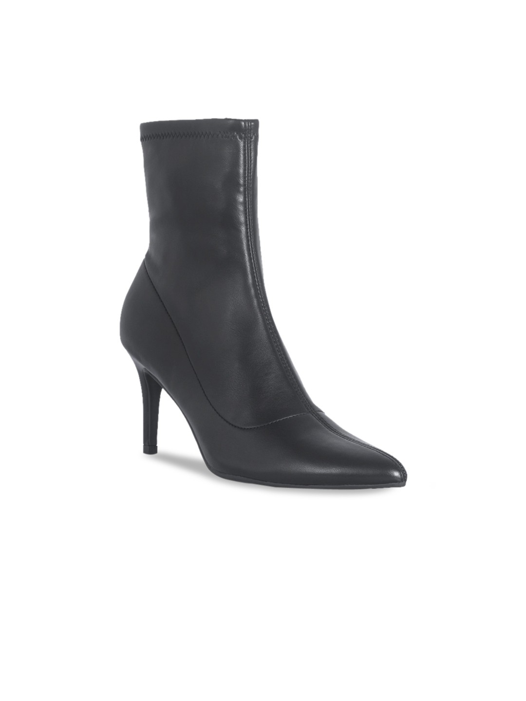 

London Rag Black Solid Slim Heeled Boots